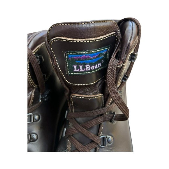 LL Bean Cresta Womens Brown Leather Gore-tex Vibram Sole Hiking Trail Boots Sz 8 - Picture 6 of 16